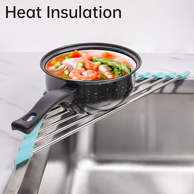 Tomorotec Green Triangle Roll-Up Dish Drying Rack - Image 8