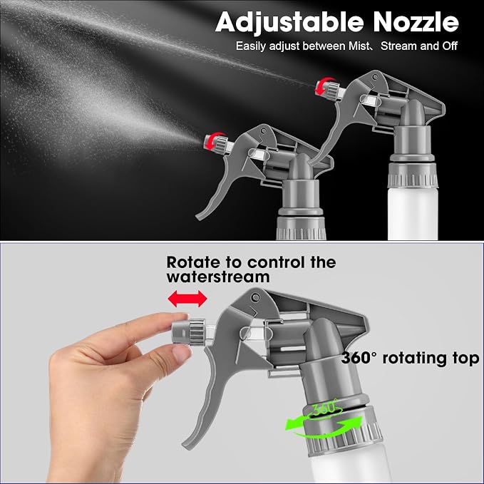 Eccliy 12 Pcs 16 Oz Plastic Spray Bottle, Adjustable Empty Reusable Sprayer - Image 3