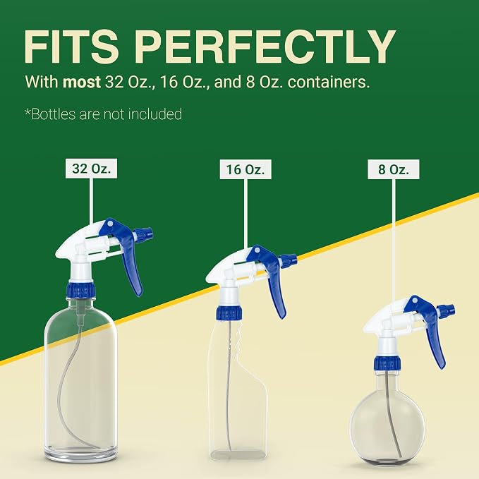 Heluva Green Spray Bottle Nozzle Replacement, Bottle Tops Only - Image 6