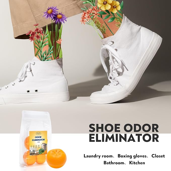 4 Pack Baking Soda Deodorizers, Shoe Deodorizer Balls, Air Freshener - Image 4