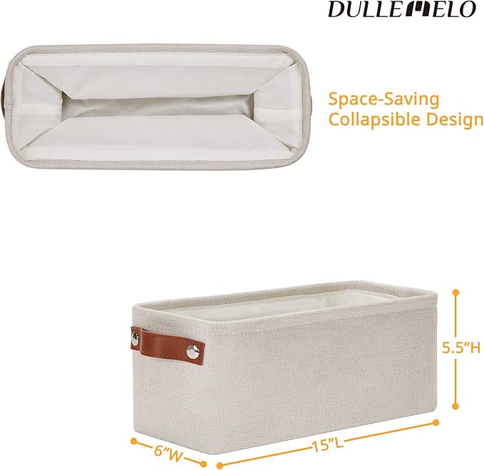 DULLEMELO Small Storage Basket, Toilet Paper Basket Narrow Storage Bin - Image 2