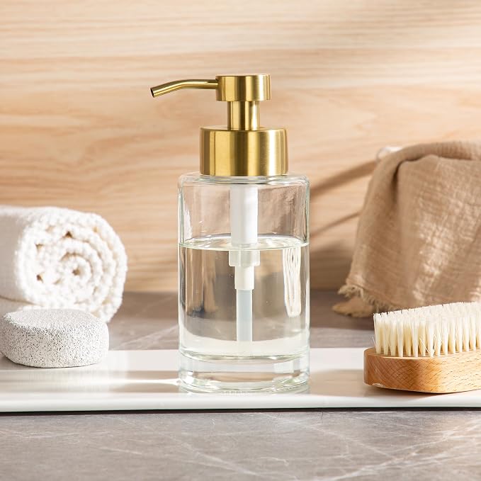 Enra Foam Soap Dispenser, 12oz Thick Glass Bathroom Soap Dispenser - Image 8