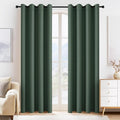 PONY DANCE Dark Green Blackout Curtains 80 inch Long 2 Panels Set, Thermal by PONYDANCE