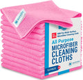 Microfiber Wholesale 12" x 12" MW Pro Multi-Surface Cleaning Cloths Pink by MicrofiberWholesale