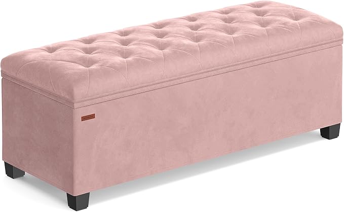 SONGMICS Velvet Storage Ottoman Bench, Foot Rest by SONGMICSbySONGMICSHOME