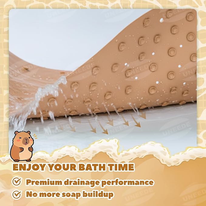 UNEEDE Kids Bathtub Mat Non Slip Shower Mat - Image 5