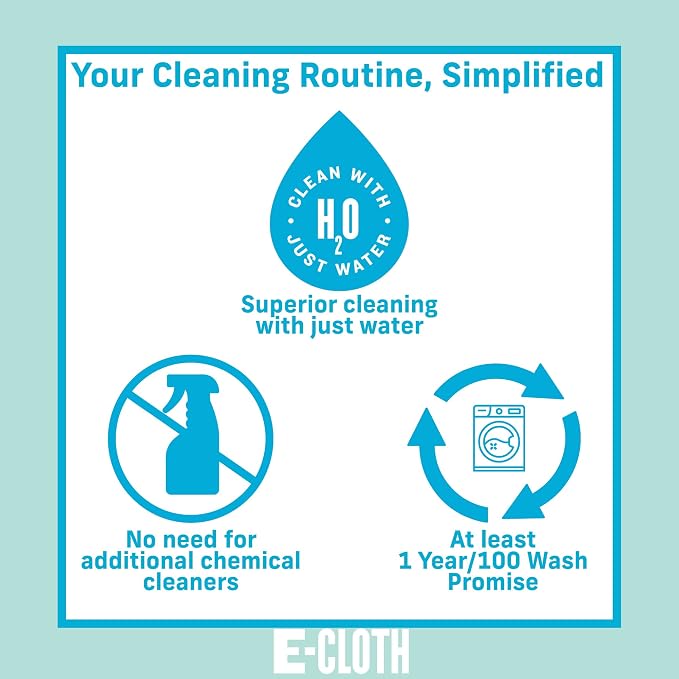 E-Cloth Wash & Wipe Dish Cloth, Microfiber Cleaning Cloth Reusable Paper Towel - Image 5