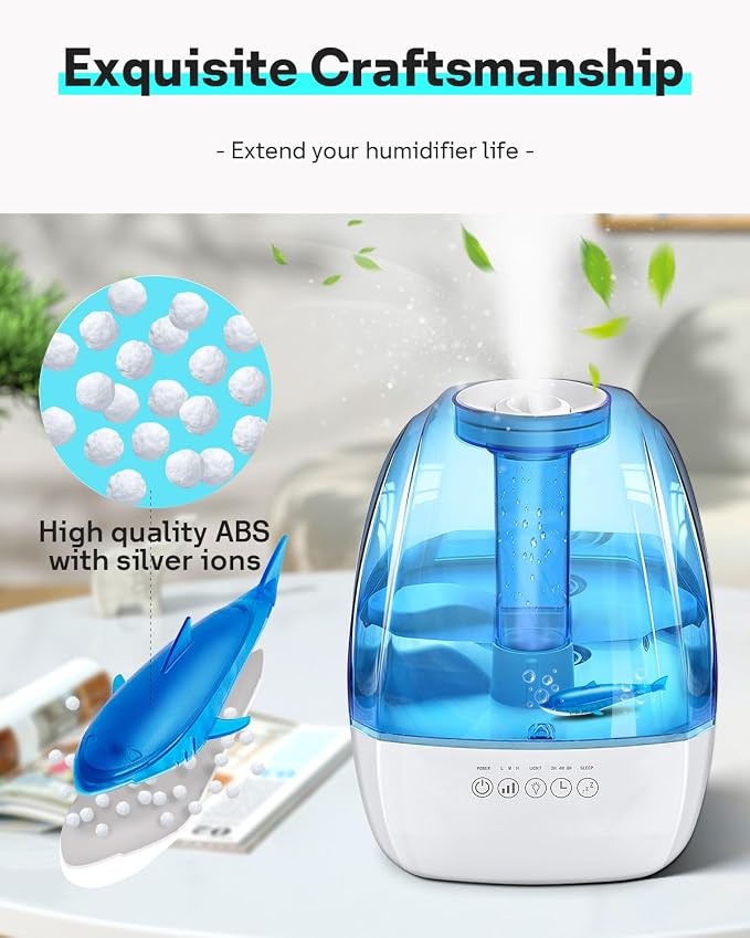 Leemone Humidifier Cleaner Float Shark & Fish -Humidifier Accessories Compatible - Image 6