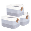 COMFY-HOMI 3PACK Cotton Rope Woven Basket by COMFY-HOMI