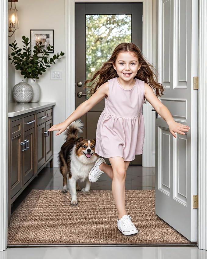 LUMI Indoor Door Mat 36"x56", Ultra Thin Low Profile Non-Slip Doormat - Image 5