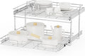 ROOMTEC Individual Pull Out Cabinet Organizer, 2 Tier Spice Rack Organizer by ROOMTEC