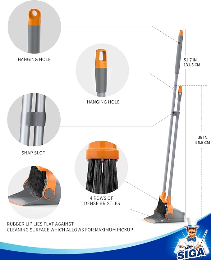 MR.SIGA Broom and Dustpan Set - Image 6