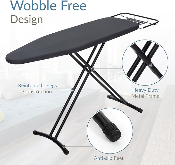 Ironing Board 48" x 15" with Retractable Iron Rest, RAINHOL Heavy Duty Full - Image 5