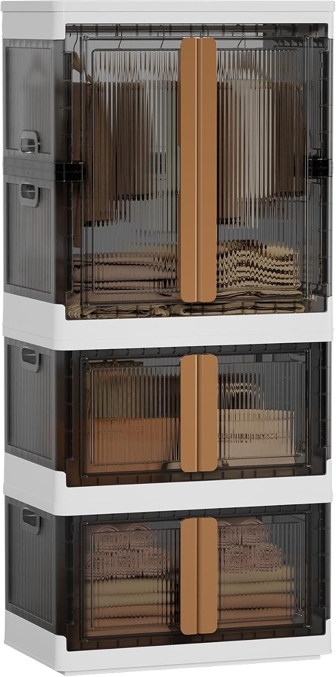 HAIXIN Closet Organizers and Storage, 77.6 Gal Stackable Bins, Wardrobe by HAIXIN