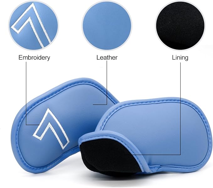 Montela Golf Iron Covers, Golf Iron Head Covers Leather Golf Iron Covers Set - Image 5