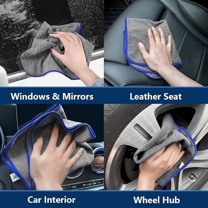 Airlab Microfiber Towels for Cars Wash Drying Auto Detailing, Highly Absorbent - Image 7