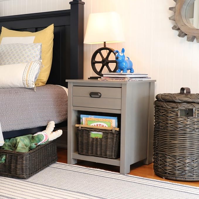 The Basket Lady Deep Pole Handle Wicker Storage Basket, 15 in L x 15.5 in W x - Image 5