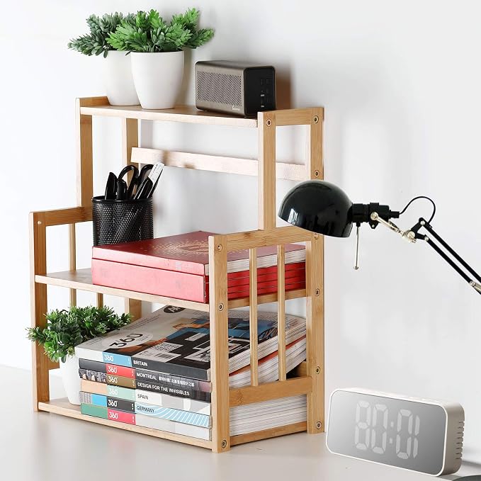 Bamboo Spice Rack Kitchen Countertop Organizer Storage Shelves-3 tier Standing - Image 6