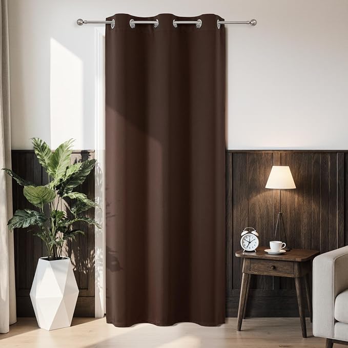 Joydeco Blackout Door Curtain for Doorway Privacy 78 Inches Long, Grommet by JOYDECO