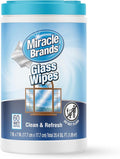 MiracleWipes for Glass, Disposable and Streak Free Cleaning Wipes for Mirrors by MiracleWipes