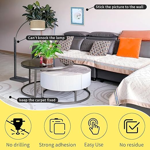 Double Sided Tape Heavy Duty, 2in x 66FT, Universal High Tack Strong Wall - Image 3