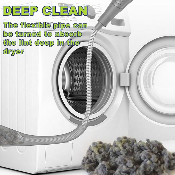 Sealegend Dryer Vent Cleaner Kit Dryer Lint Vacuum Attachment Lint Remover - Image 3