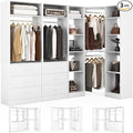 Corner Closet System with 6 Drawers, Closet Organizer System with 14 Shelves & by Besiost