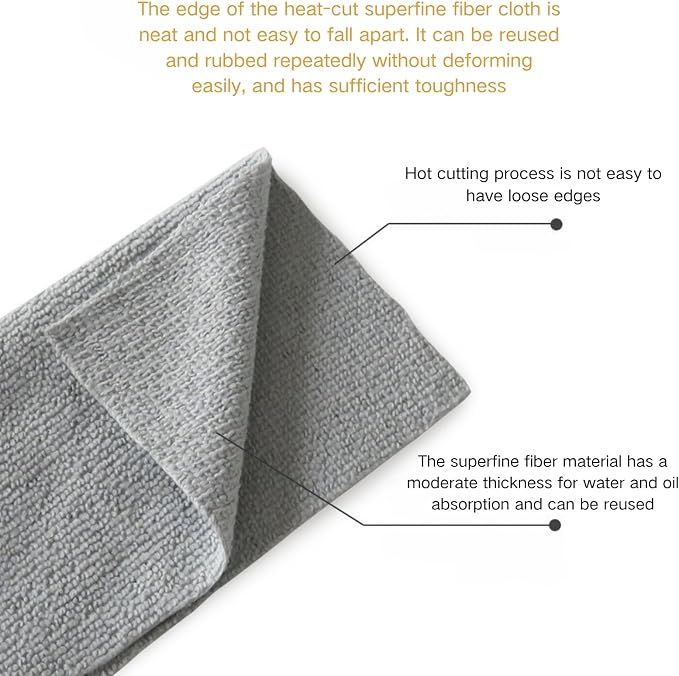 Microfiber Cleaning Cloths 100 Pack Microfiber Towels Hanging Bags 8.7x8.7 in - Image 4