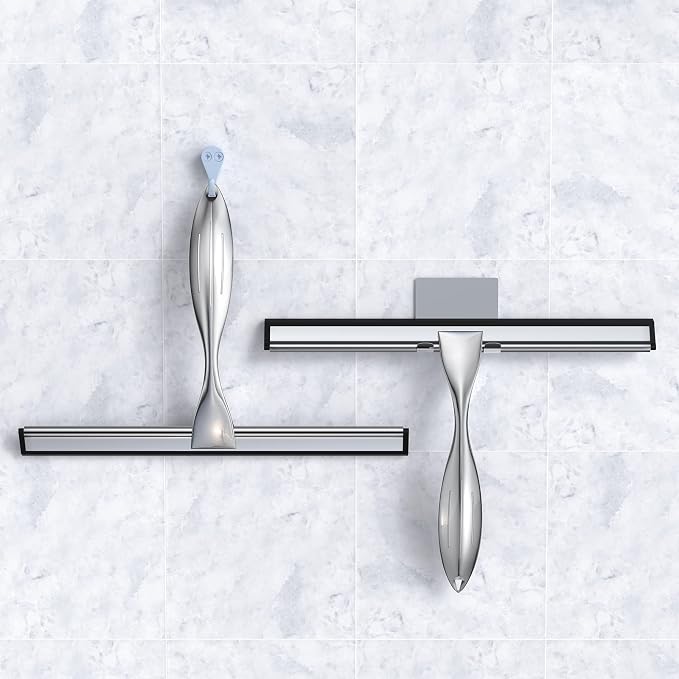 Shower Squeegee Set, 10-Inch Stainless Steel Squeegee - Image 6