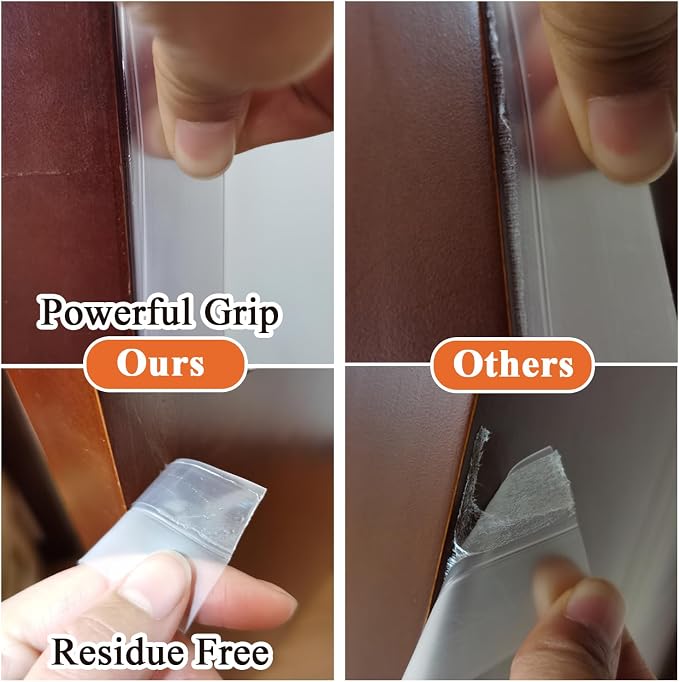 Upgraded 49.2FT Silicone Weather Stripping Door Seal, No Residue Glass Shower - Image 4