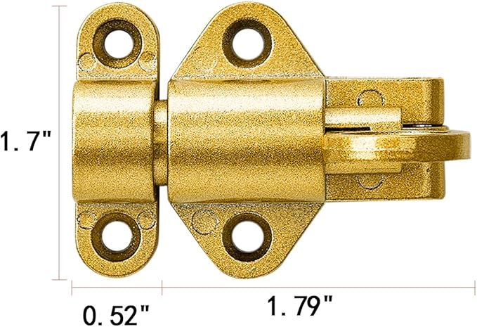 3 Packs Self-Closing Latches，Gold Spring Door Lock，Resilient Bolt Latch - Image 2