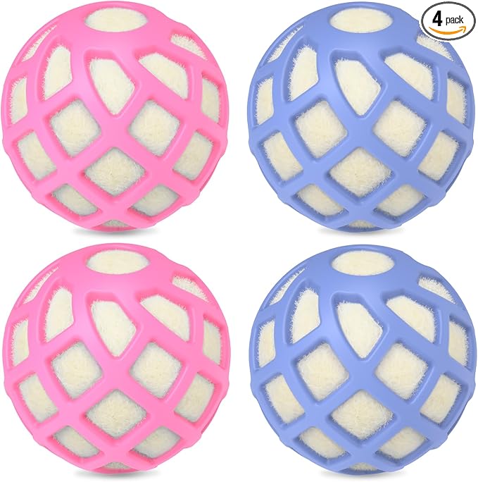 Dryer Balls – Patented Silicone Guard, Natural Wool Core, Super Anti-Tangle & by Sunseeke