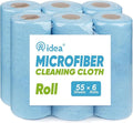 AIDEA Microfiber Cleaning Cloth, Shop Towels 330 Sheets 6 Roll, Microfiber by AIDEAHOME