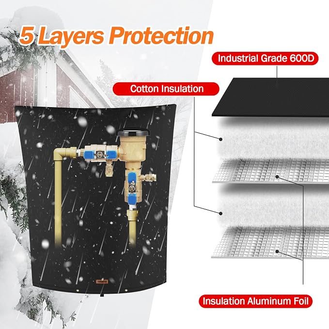 TOHONFOO Backflow Preventer Pipe Insulation Cover - Image 5