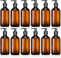 Tessco for you 12 Pack Amber Soap Dispenser Empty Plastic Pump Bottles by Tessco