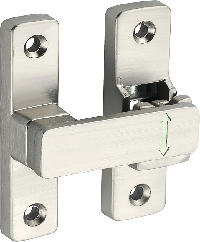90/180 Degree Flip Latch Gate Latch, Heavy Duty Black Safety Door Lock Enhanced by Mooche