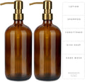 Emerson Essentials Glass Soap Bottle Dispensers, 2 Pack, Stainless-Steel Pumps by Emerson+Essentials