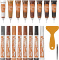 REALINN Wood Furniture Repair Kit 8 Dark Colors- Wood Fillers and Touch Up by REALINN