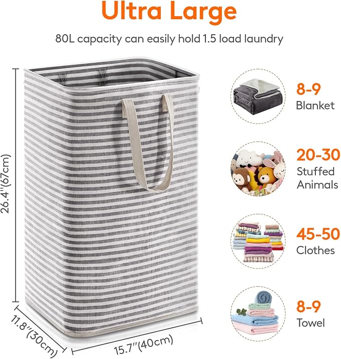 Lifewit Laundry Hamper Large Collapsible Laundry Basket, Freestanding - Image 3
