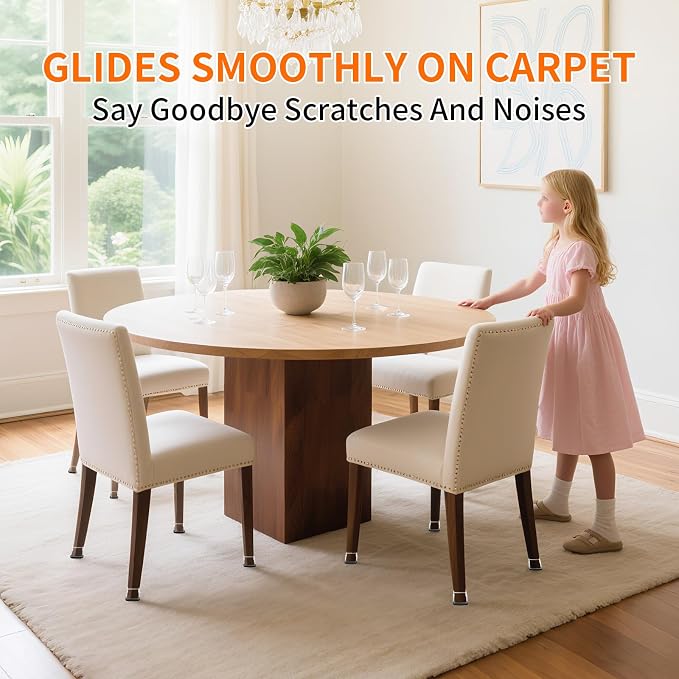 Ezprotekt 24 Pcs Large Clear Chair Leg Sliders - Image 5