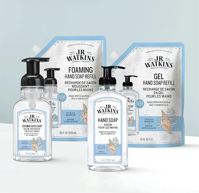 J.R. Watkins Gel Hand Soap Refill Pouch, Scented Liquid Hand Wash - Image 3