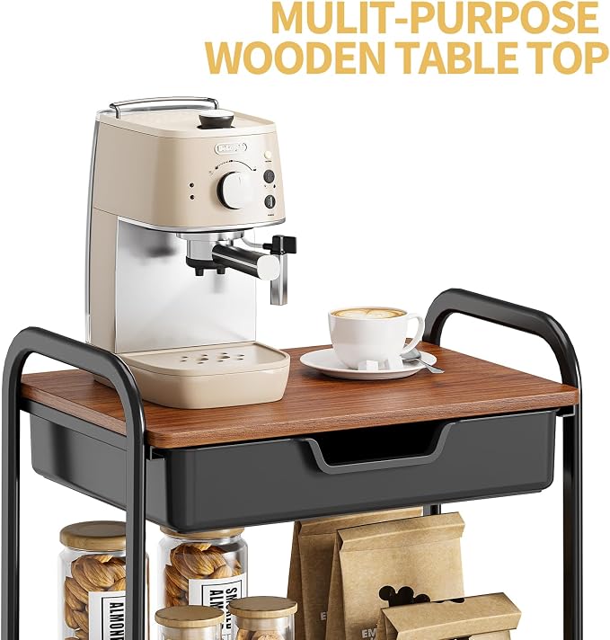 TOOLF 3-Tier Utility Rolling Cart - Image 4