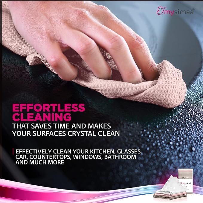 mysimaa XL Lint Free Microfiber Cloth, Glass & Window Cleaning Cloths - Image 7