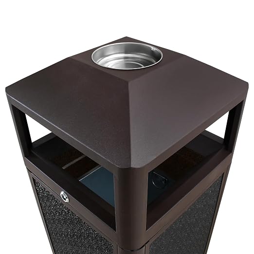 Square Waste Container with Dome Lid | Commercial Outdoor Garbage and Trash - Image 5