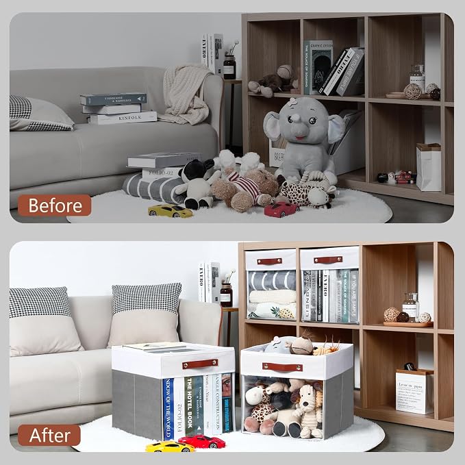 HNZIGE 11x11 Cube Storage Bins for Cube Organizer, Collapsible Decorative - Image 4