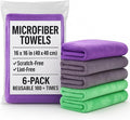 6 Pack Reusable Pak Details Micro Fiber Towels Car Detailing | 16x16 by PaksDetailSupply