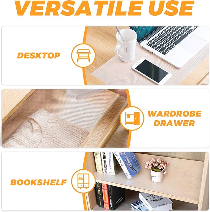 Glotoch Shelf and Drawer Liner for Kitchen Cabinet, 12in x 30FT Non-Adhesive - Image 3
