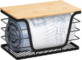 Wetheny Trash Bag Holder with Bamboo Top and Mesh Bottom, Stackable Garbage Bag by Wetheny