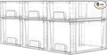 Vtopmart 6 Pack Clear Stackable Storage Drawers, Plastic Drawers by Vtopmart