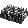 Black Glass Small Spray Bottle 2 oz 48 Packs, Fine Mist Sprayer Small Clear by QUALITYGLASSBOTTLECREATOR